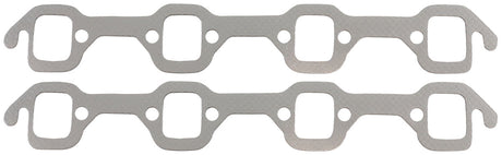 SBF Exhaust Gasket 1.30 x 1.54 Steel Small Block Ford 302 289351 Pair - AF1856-15 AF1854-1512-1 - Aeroflow