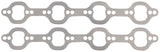 SBF Exhaust Gasket 1.39 x 1.62 Steel Small Block Ford Dart 302 351 Pair - AF1856-1512-2 AF1854-1512-2 - Aeroflow