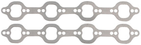 SBF Exhaust Gasket 1.39 x 1.62 Steel Small Block Ford Dart 302 351 Pair - AF1856-1512-2 AF1854-1512-2 - Aeroflow