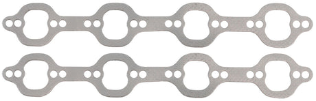 SBF Exhaust Gasket 1.39 x 1.62 Steel Small Block Ford Dart 302 351 Pair - AF1856-1512-2 AF1854-1512-2 - Aeroflow