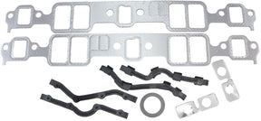 SBC Intake Gaskets 1.23 x 1.99 Graphite Small Block Chev 350 Pair AF1857-1210 - Aeroflow