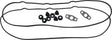 GM LS Rubber Valve Cover Gaskets Pair With Grommets AF1862-1001 - Aeroflow