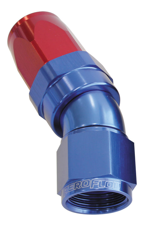 30 Deg Hose End -10AN Blue Full Flow Taper Style AF197-10 - Aeroflow