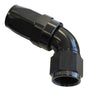 60 Deg Hose End -12AN Black Full Flow Taper Style AF198-12BLK - Aeroflow