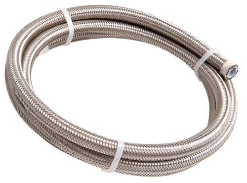 SS Teflon Braided Hose -3AN 3M Silver 3.5mm ID 6.3mm OD AF200-03-2M - Aeroflow