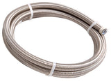 SS Teflon Braided Hose -4AN 1M Silver 4.8mm ID 7.6mm OD AF200-04-1M - Aeroflow