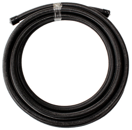 SS Teflon Braided Hose -8AN 4.5M Black 10.6mm ID 13.7mm OD AF200-08-4.5MBLK - Aeroflow