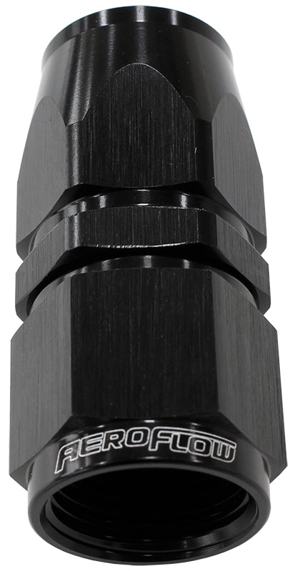 Alloy Straight Hose End -4AN Black Swivel Nut Suit Teflon AF201-04DBLK - Aeroflow