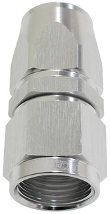Alloy Straight Hose End -4AN Silver Swivel Nut Suit Teflon AF201-04DS - Aeroflow