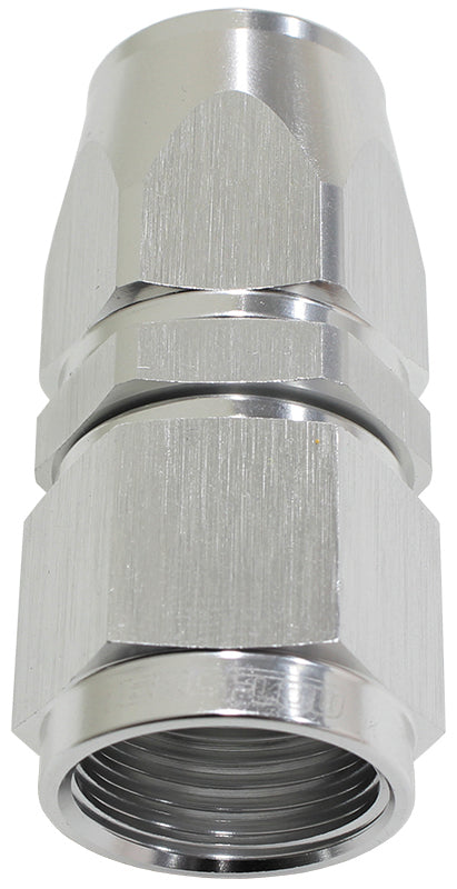 Alloy Straight Hose End -4AN Silver Swivel Nut Suit Teflon AF201-04DS - Aeroflow