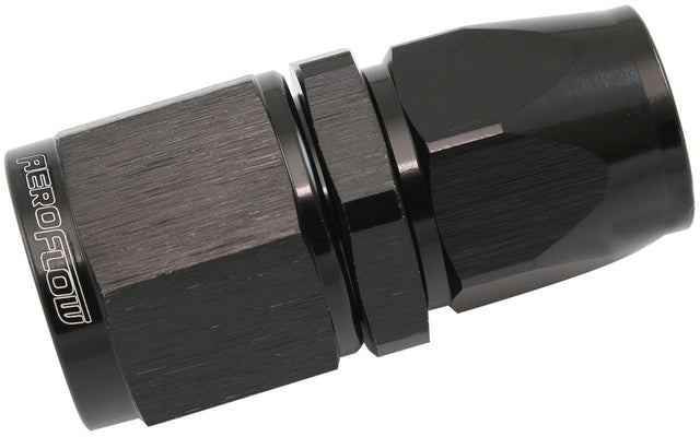 Stepped Straight End -6 Hose To -8AN Reducer Hose End Black Teflon AF201-06-08DBLK - Aeroflow