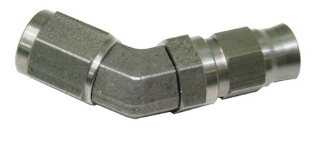 SS 45 Deg Hose End -4AN Steel Full Swivel Suit Teflon AF202-04 - Aeroflow