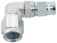 Steel 90 Deg Hose End -4AN B-Nut To -3AN Teflon Hose Zinc AF203-04-03S - Aeroflow