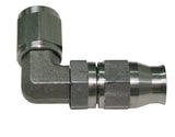 SS 90 Deg Hose End -4AN Steel Full Swivel Suit Teflon AF203-04 - Aeroflow