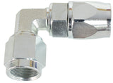 Steel 90 Deg Hose End -4AN Steel Full Swivel Suit Teflon AF203-04S - Aeroflow