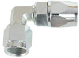 Steel 90 Deg Hose End -6AN Steel Full Swivel Suit Teflon AF203-06S - Aeroflow