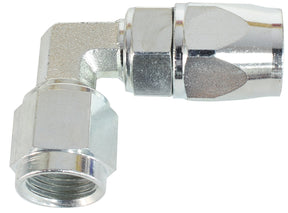 Steel 90 Deg Hose End -6AN Steel Full Swivel Suit Teflon AF203-06S - Aeroflow