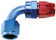 Alloy 90 Deg Hose End -12AN Blue Full Swivel Suit Teflon AF203-12D - Aeroflow