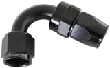 Alloy 120 Deg Hose End -8AN Black Full Swivel Suit Teflon AF204-08DBLK - Aeroflow