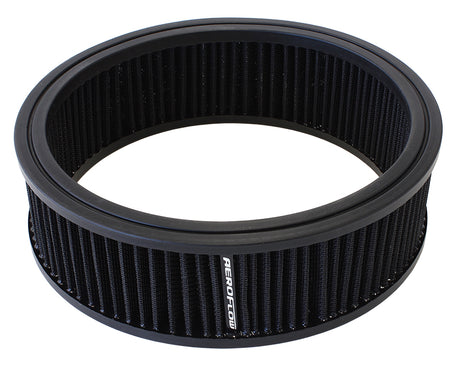 Round Air Filter 9" x 2-3/4" Washable Cotton Element AF2041-3530 - Aeroflow