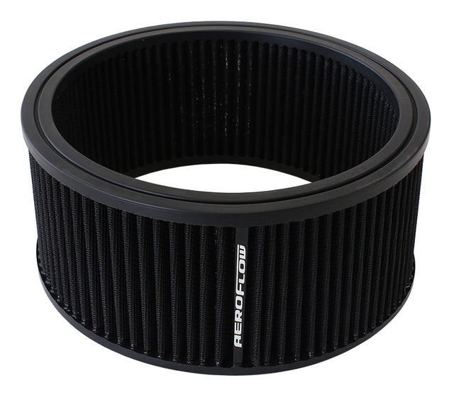 Round Air Filter 9" x 4" Washable Cotton Element AF2041-3640 - Aeroflow