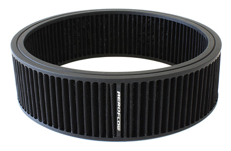 Round Air Filter 14" x 4" Washable Black Element AF2041-3750 - Aeroflow