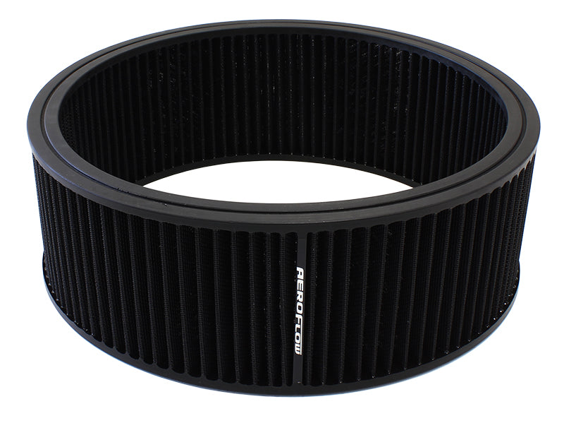 Round Air Filter 14" x 5" Washable Cotton Element AF2041-3760 - Aeroflow