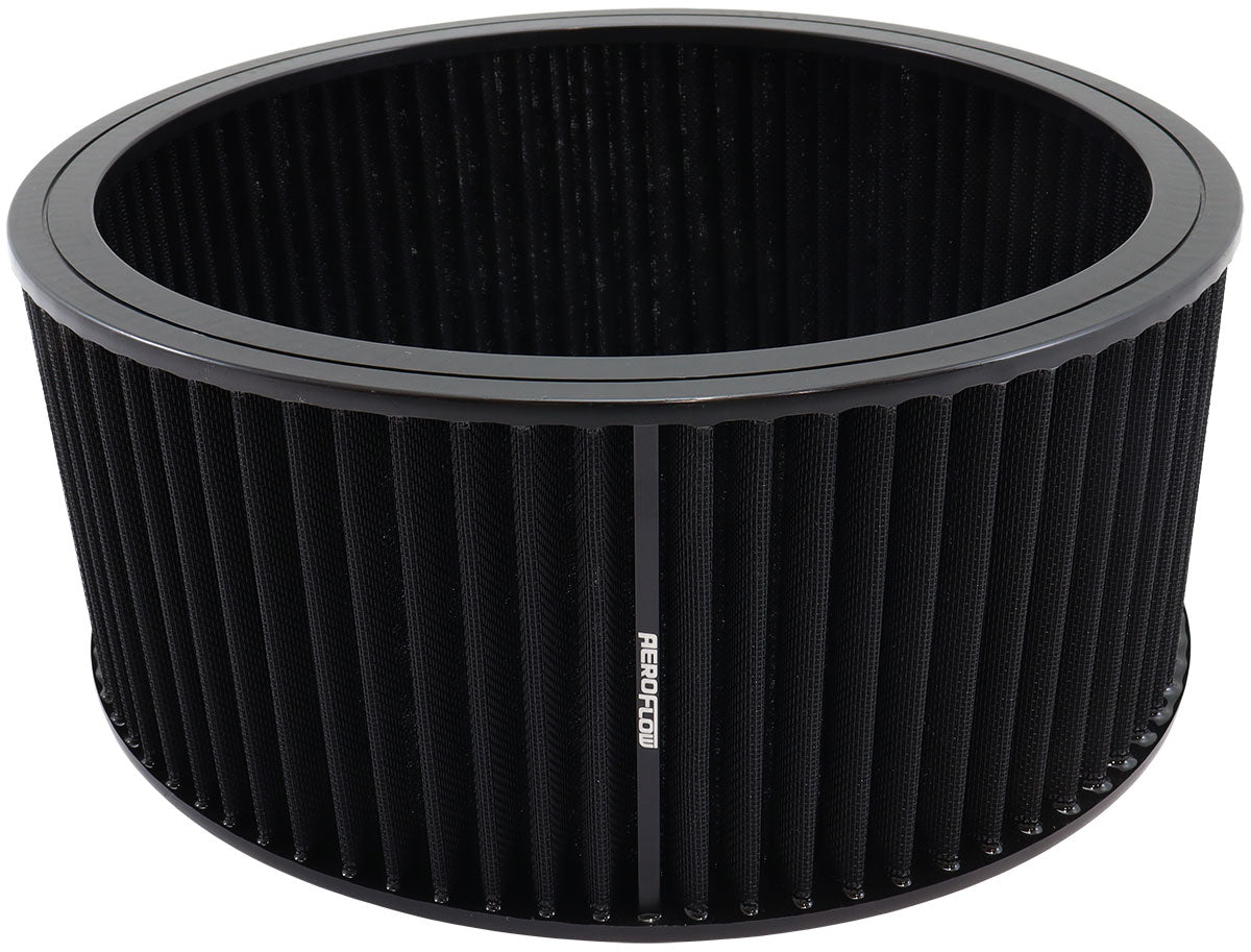 Round Air Filter 14" x 6" Washable Cotton Element AF2041-3770 - Aeroflow