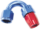 Alloy 150 Deg Hose End -6AN Blue Full Swivel Suit Teflon AF205-06D - Aeroflow