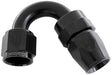 Alloy 150 Deg Hose End -6AN Black Full Swivel Suit Teflon AF205-06DBLK - Aeroflow
