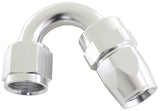 Alloy 150 Deg Hose End -6AN Silver Full Swivel Suit Teflon AF205-06DS - Aeroflow