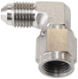S/S 90 Deg Female - Male -4AN Stainless Steel Swivel Nut AF207-04 - Aeroflow