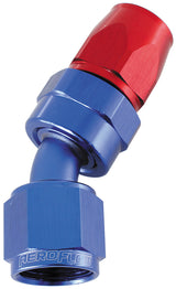 Alloy 30 Deg Hose End -6AN Blue Swivel Nut Suit Teflon AF207-06D - Aeroflow