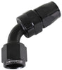 Alloy 60 Deg Hose End -3AN Black Swivel Nut Suit Teflon AF208-03DBLK - Aeroflow