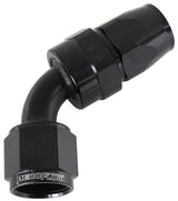 Alloy 60 Deg Hose End -12AN Black Swivel Nut Suit Teflon AF208-12DBLK - Aeroflow