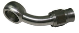 -3AN 45 Deg Banjo 7/16" Stainless Suit Teflon AF209-03 - Aeroflow