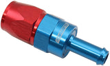 Straight -6AN Hose End To 5/16 Barb Teflon 200 Series Blue AF214-06-05D - Aeroflow