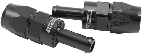 Straight -6AN Hose End To 5/16 Barb Teflon 200 Series Black AF214-06-05DBLK - Aeroflow