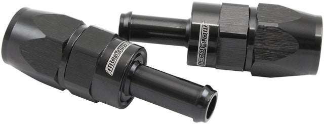 Straight -6AN Hose End To 5/16 Barb Teflon 200 Series Black AF214-06-05DBLK - Aeroflow