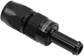 Straight -6AN Hose End To 3/8" Barb Teflon 200 Series Black AF214-06-06DBLK - Aeroflow
