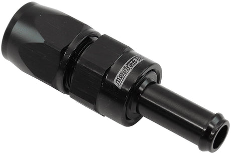 Straight -6AN Hose End To 3/8" Barb Teflon 200 Series Black AF214-06-06DBLK - Aeroflow
