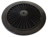 9" Black Full Flow Top Plate Black Cotton Hi Flow & Filtration AF2251-0901 - Aeroflow