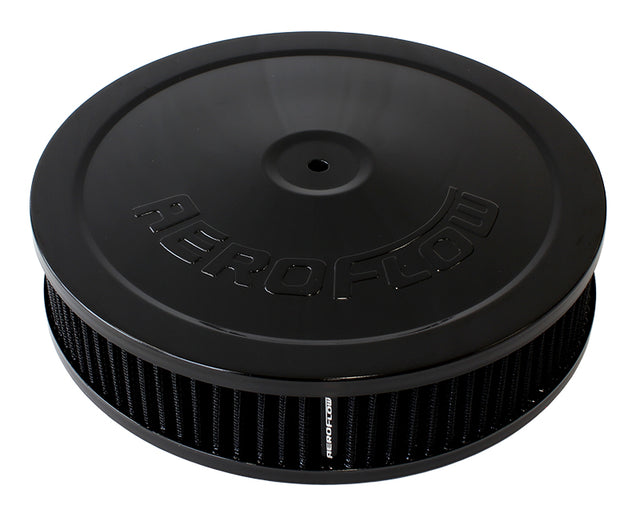 9" x 2" Air Cleaner Assembly 5-1/8" Neck, Black, Cotton AF2251-1110 - Aeroflow