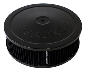 9" x 2-3/4" Air Cleaner ASSY5-1/8" Neck, Black, Cotton AF2251-1120 - Aeroflow