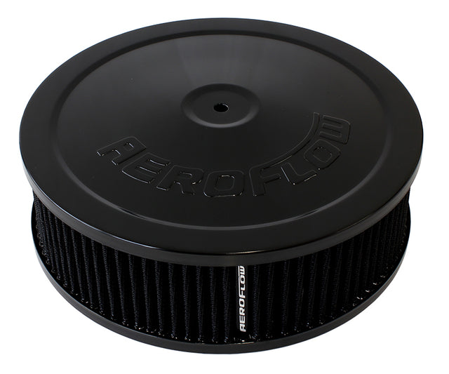 9" x 2-3/4" Air Cleaner ASSY5-1/8" Neck, Black, Cotton AF2251-1120 - Aeroflow