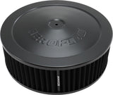 11" x 3-1/2" Air Cleaner ASSY5-1/8" Flat Base Black, Cotton AF2251-1180 - Aeroflow