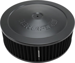 11" x 3-1/2" Air Cleaner ASSY5-1/8" Flat Base Black, Cotton AF2251-1180 - Aeroflow