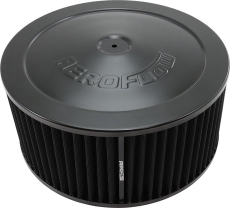 11" x 5" Air Cleaner Assy 5-1/8" Flat Base Black, Cotton AF2251-1190 - Aeroflow