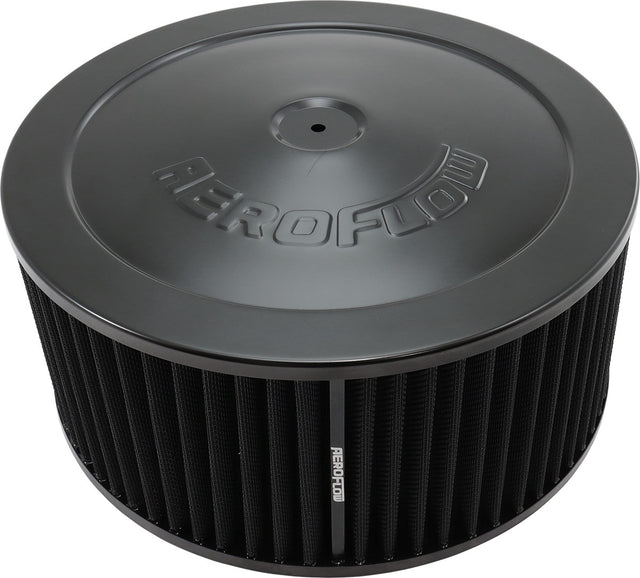 11" x 5" Air Cleaner Assy 5-1/8" Flat Base Black, Cotton AF2251-1190 - Aeroflow