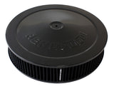 14" x 3" Air Cleaner Assy 7-5/16" Flat Base Black Cotton AF2251-1234 - Aeroflow